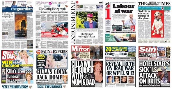 front pages 13-08-15