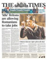 Times Idle Brits allowing Romanians to take jobs