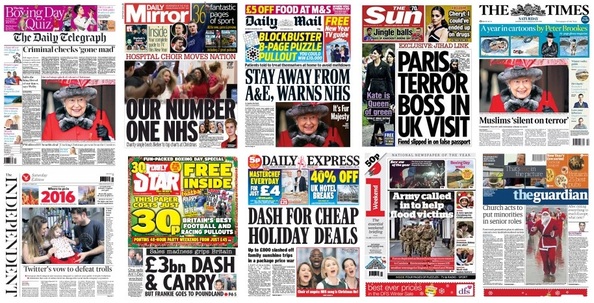 Front pages 26-12-15