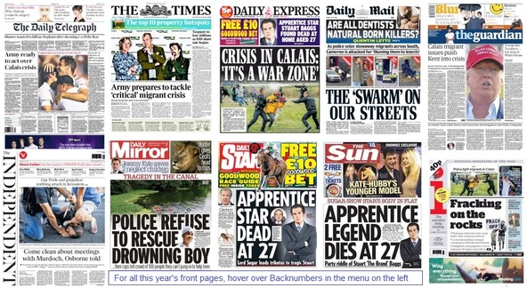 front pages 31-07-15