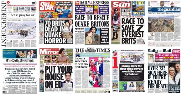 front pages 27-04-15