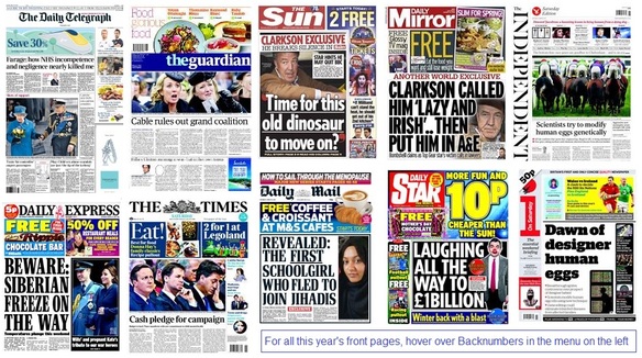 front pages 14-03-15