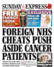 Express foreign NHS patients stop cancer treatments