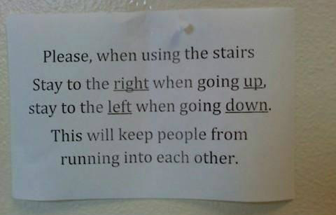 Please when using the stairs