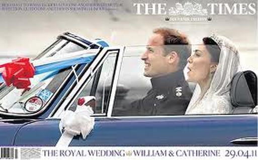 times royal wedding wrap