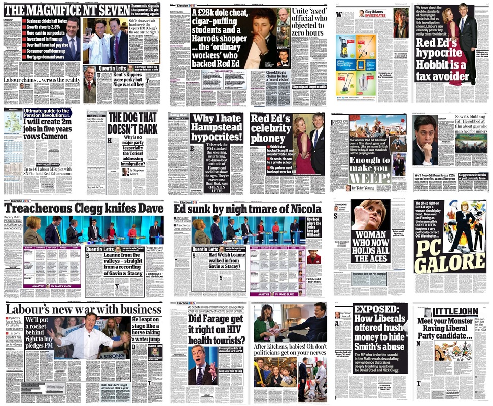 Daily Mail election coverage Week 1