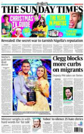 Times Clegg blocks curbs on migrants