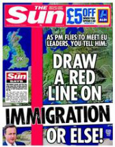 Sun Draw a red line under immigration