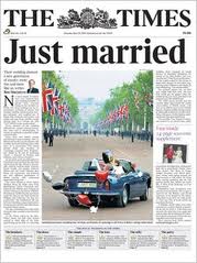 times royal wedding front page