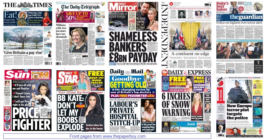 front pages 17-01-15