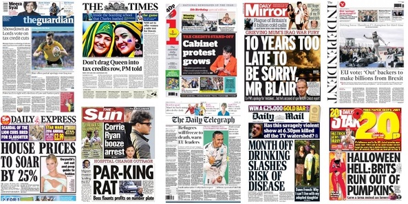 Front pages 26-10-15