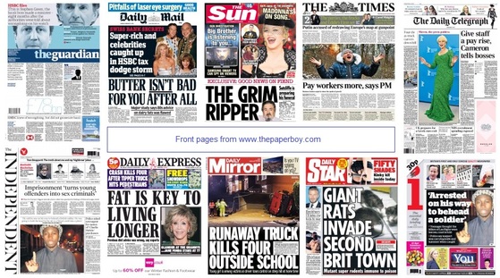 front pages 10-02-15