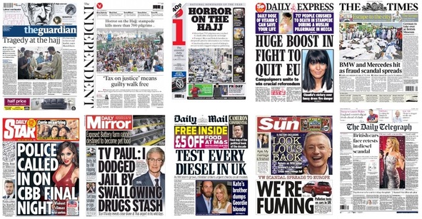 front pages 25-09-15
