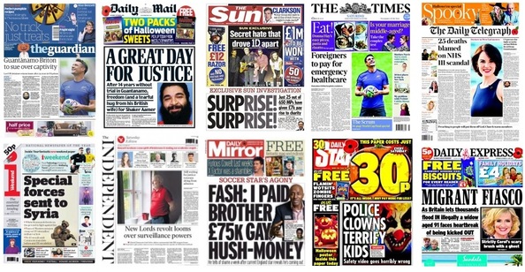 Front pages 31-10-15