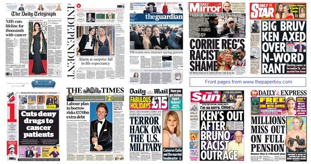 front pages 13-01-2015