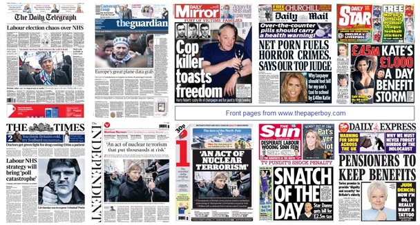 front pages 28-01-15