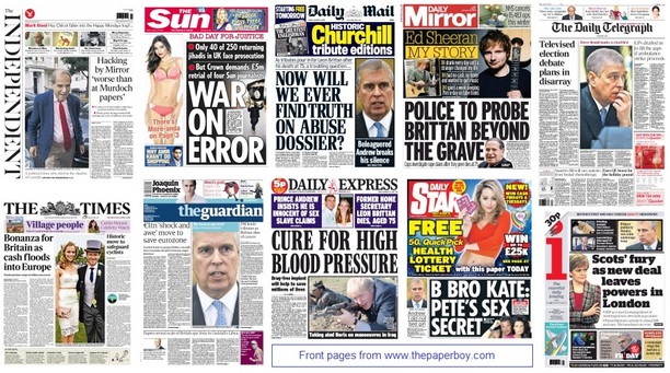 front pages 23-01-15