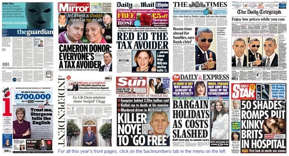 front pages 13-02-15
