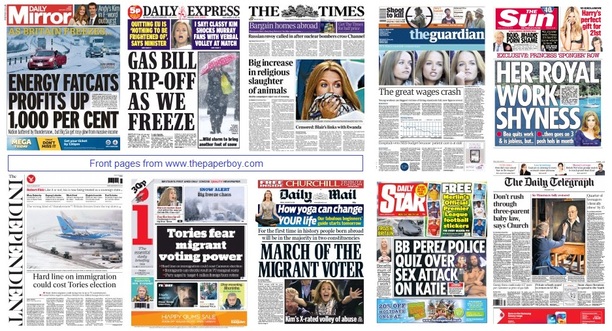 front pages 30-01-15