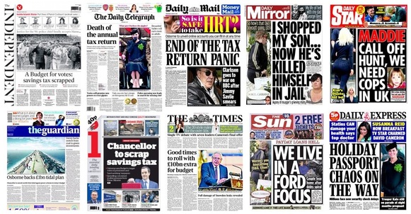 front pages 18-03-15