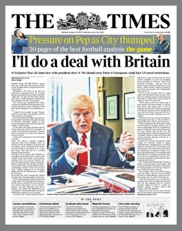 The Times splash was followed by everyone